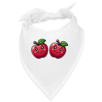 Äpfel - Bandana - Weiß - Vorne