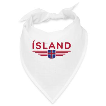 Island T-Shirt – Magie der Nordlichter - Bandana - Weiß - Vorne