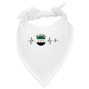 Herzschlag Syrien - Bandana - Weiß - Vorne