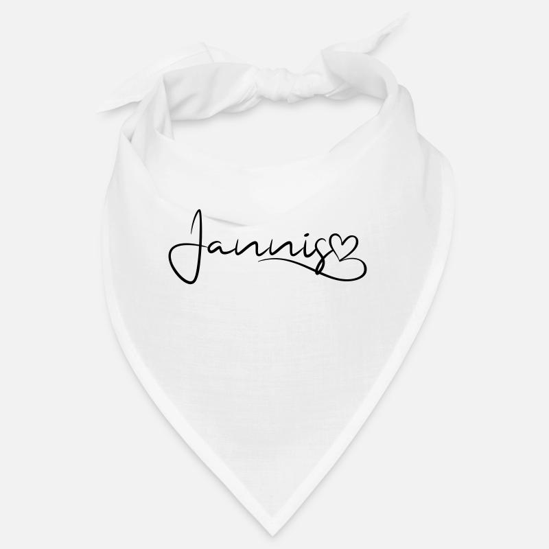 Jannis Nom Prénom Décor coeur Bandana