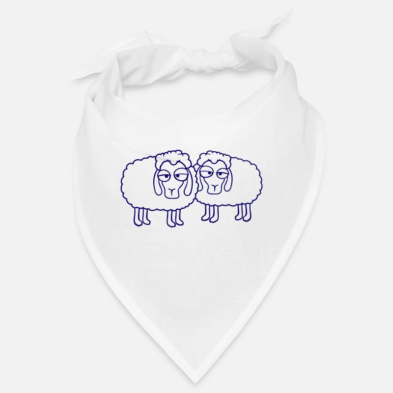 2 Schafe Müde Gelangweilt Blick Schäfchen Team Süß Bandana