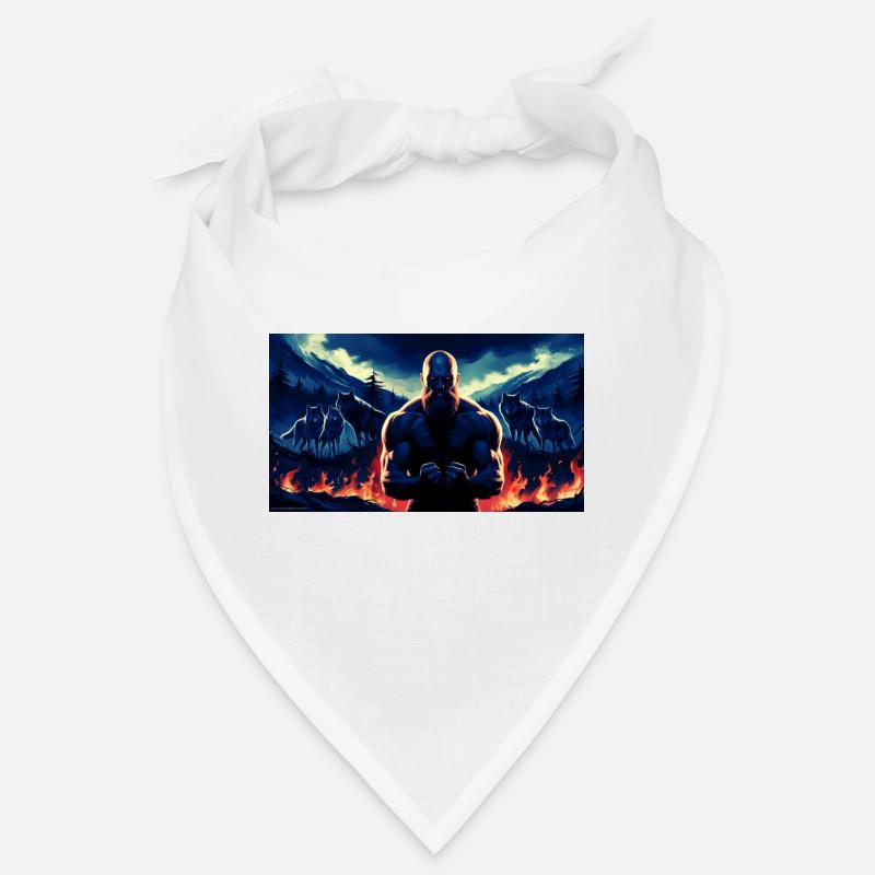 Urzeitlicher Krieger - Bandana - Weiß