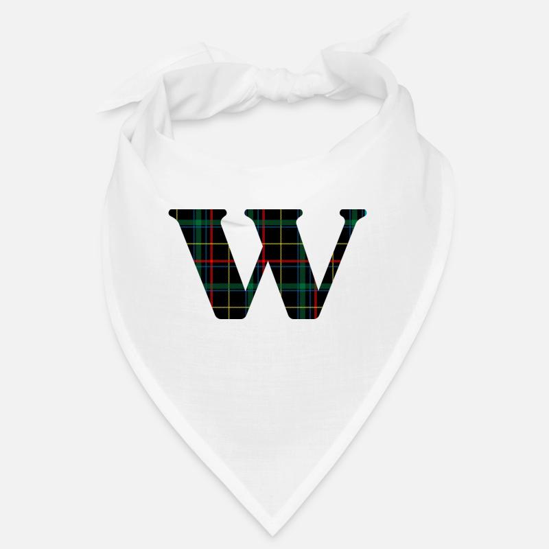 Monogramm mit schottischem Tartan Bandana
