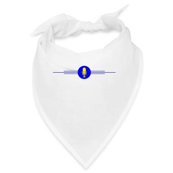 Podcast Symbol Mikrofon - Bandana - Weiß - Vorne