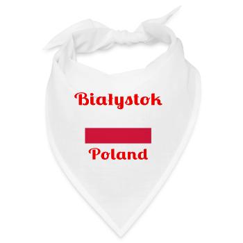 Białystok Polen - Stilvolle Drucke - Bandana - Weiß - Vorne