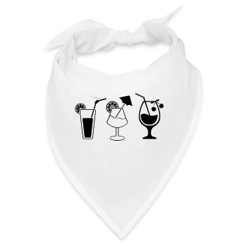 cocktails - Bandana - Weiß - Vorne