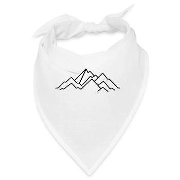 Gebirge Lineart - Bandana - Weiß - Vorne