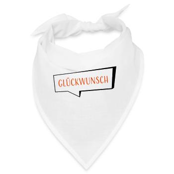 Glueckwunsch zweifarbig - Bandana - Weiß - Vorne