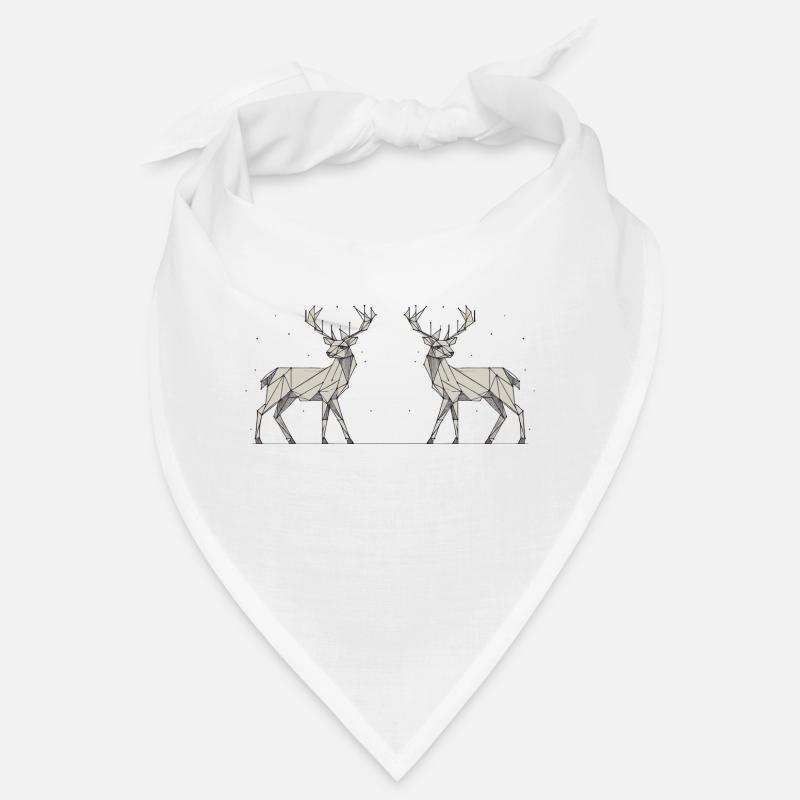 Hirsch 2 grau Schnee Bandana