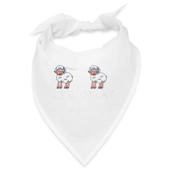 Schaf Unschaf lustiges cooles Geschenk - Bandana - Weiß - Vorne