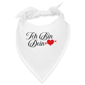 Ich bin dein Herz - Bandana - Weiß - Vorne