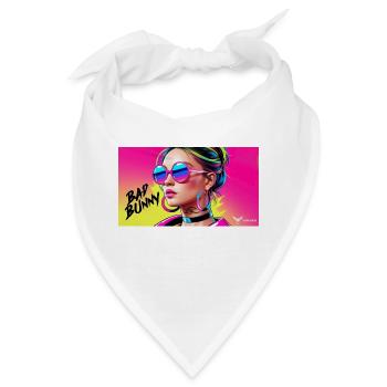 Bad Bunny Model Girl - Bandana - Weiß - Vorne