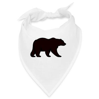 bär - Bandana - Weiß - Vorne