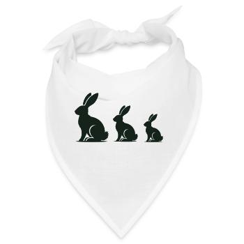 hase rabbit kaninchen - Bandana - Weiß - Vorne
