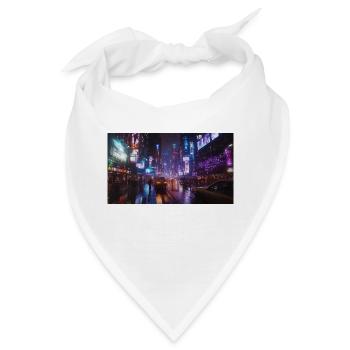 Cyberpunk Stadt2 - Bandana - Weiß - Vorne