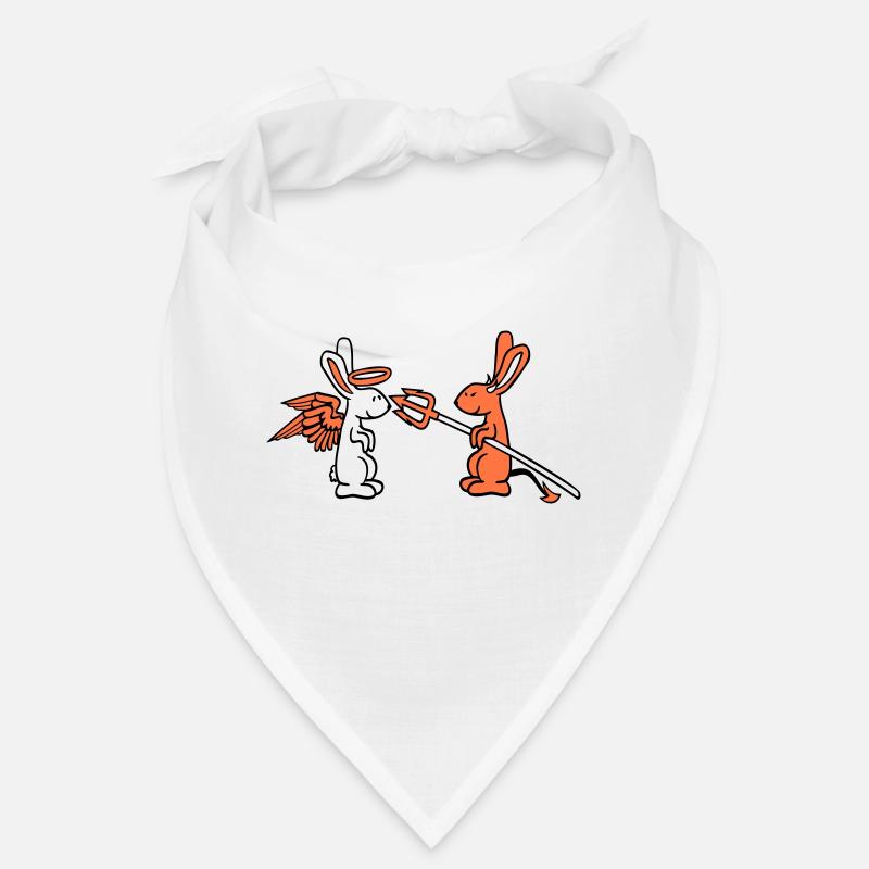 Lapin Ange Conscience Diable Démon Mal Satan Enfer Bandana