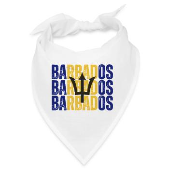 Flagge von Barbados, Barbados-Stolz - Bandana - Weiß - Vorne