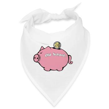 Sparschwein der alten Schule - Bandana - Weiß - Vorne