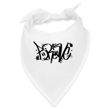 Mutig - Graffiti - Bandana - Weiß - Vorne