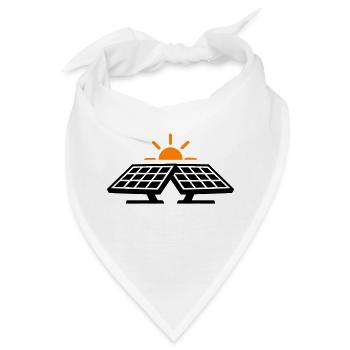 Solar Strom Symbol - Bandana - Weiß - Vorne