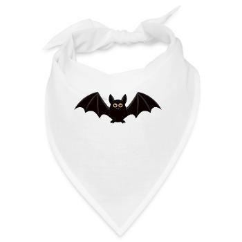 Fledermaus - Bandana - Weiß - Vorne