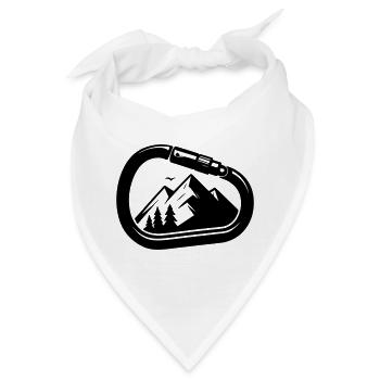 Karabiner & Berge – Outdoor Connection - Bandana - Weiß - Vorne