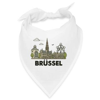 Brüssel Stadt - Bandana - Weiß - Vorne