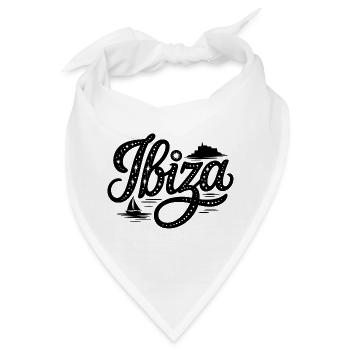 Ibiza - Souvenir-Design - Bandana - Weiß - Vorne