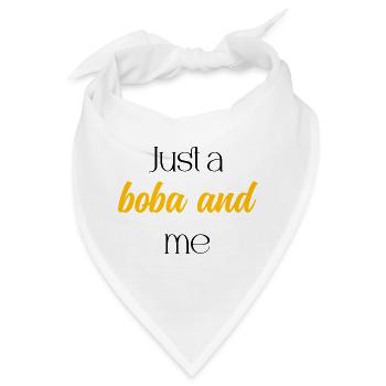 Just A Boba And Me Relaxing Bubble Tea Moment - Bandana - Weiß - Vorne