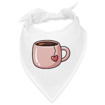 Herz-Teetasse - Bandana - Weiß - Vorne