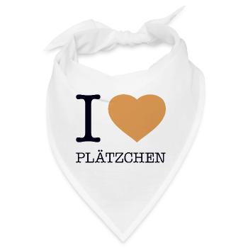 I love Plätzchen - Bandana - Weiß - Vorne