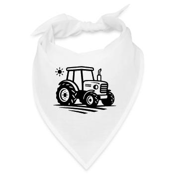 Landwirtschaft & Bauernhof | Traktor Logo - Bandana - Weiß - Vorne
