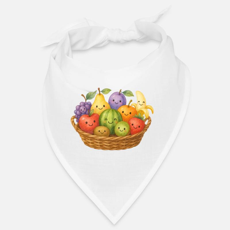 Kawaii Obstkorb Freundliche Früchte Obst Kinder Bandana