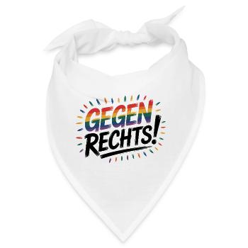 Gegen Rechts - Cool Pride Logo - Bandana - Weiß - Vorne