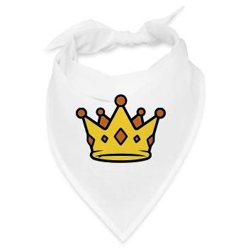 Goldene König Krone Juwelen Vektor - Bandana - Weiß - Vorne