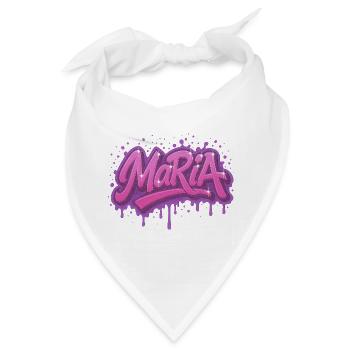 Graffiti Maria Name Geschenk Ideal Druckbar - Bandana - Weiß - Vorne