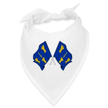 Cheshire-Flagge gekreuzt - Bandana - Weiß - Vorne