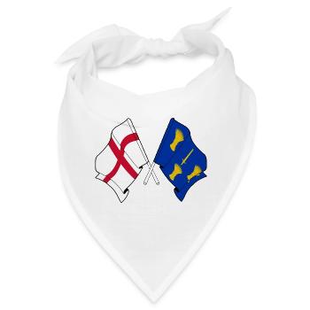 Cheshire & England kreuzten Flaggen - Bandana - Weiß - Vorne