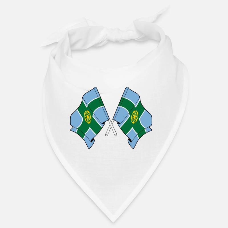 Derbyshire Flags Crossed Bandana
