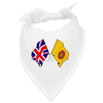 Lancashire- und Großbritannien-Flagge - Bandana - Weiß - Vorne