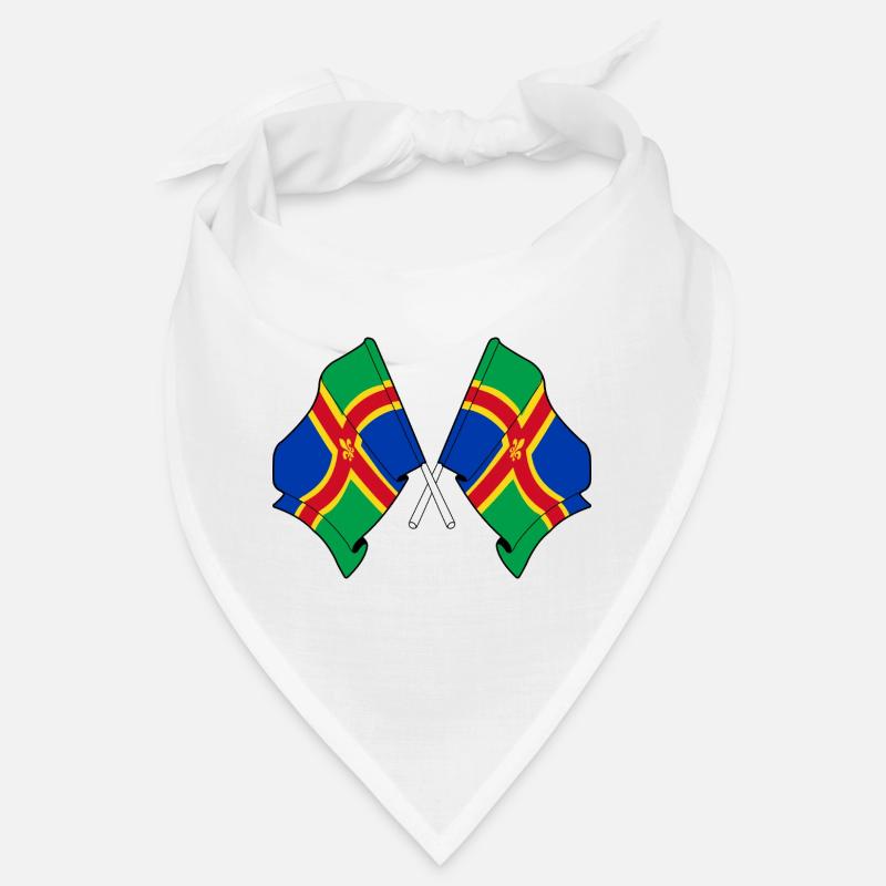 Deux drapeaux du Lincolnshire croisés Bandana