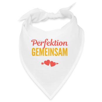 Perfektion Gemeinsam: Liebe im Team - Bandana - Weiß - Vorne