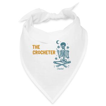 Funny Crochet Lover The Crocheter Skeleton Crochet - Bandana - Weiß - Vorne