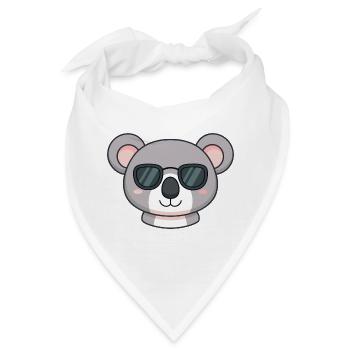 Koala Kawaii Sonnenbrille - Bandana - Weiß - Vorne
