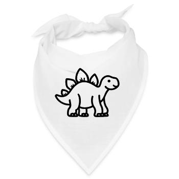 Stegosaurus - Bandana - Weiß - Vorne