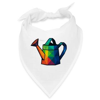 Low-Poly-Geometric Design Gießkanne - Bandana - Weiß - Vorne