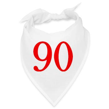 90. 90 JAHRE. 90-JÄHRIGES JUBILÄUM. 90-JÄHRIGES JUBILÄUM. - Bandana - Weiß - Vorne