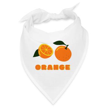 Orange Summer Vibes Fruit Design - Bandana - Weiß - Vorne