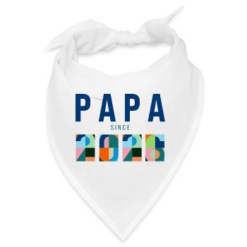 Papa since 2026 - Bandana - Weiß - Vorne