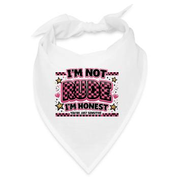 Ich bin ehrlich, nicht unhöflich Sarkasmus Ironie - Bandana - Weiß - Vorne